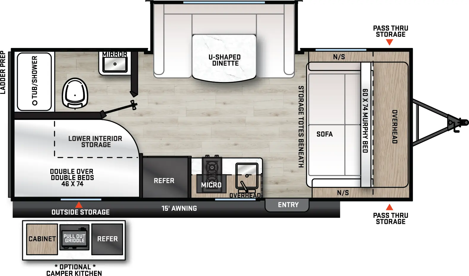 Catalina Summit Series 7 184BHS Floorplan